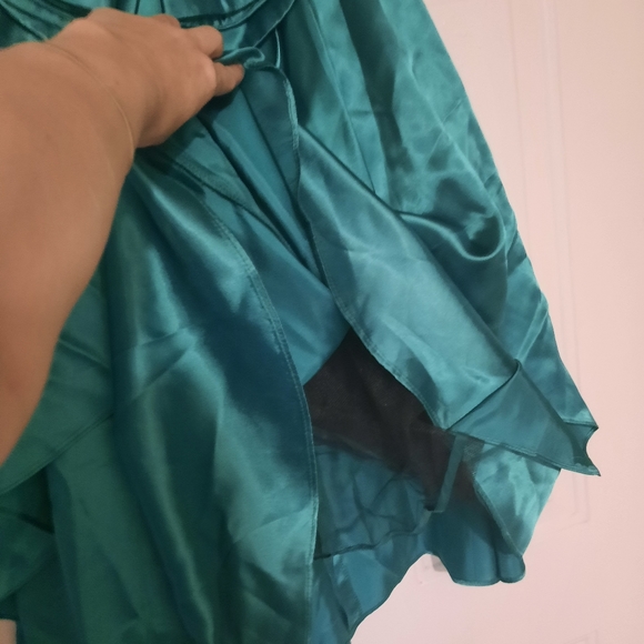 1980's strapless Gunne Sax gown w/ satin bow - Picture 10 of 14